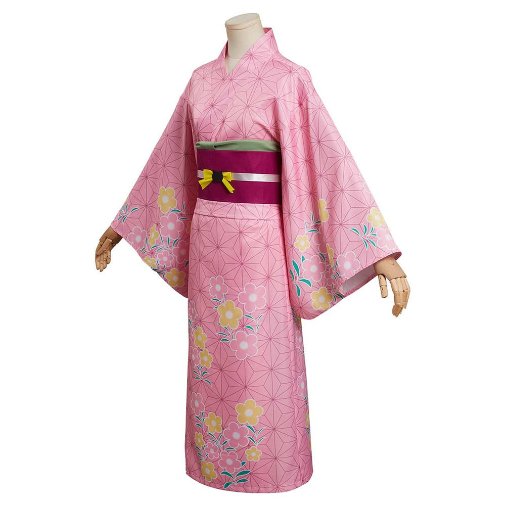 Demon Slayer: Kamado Nezuko (Summer Kimono) Cosplay Costume