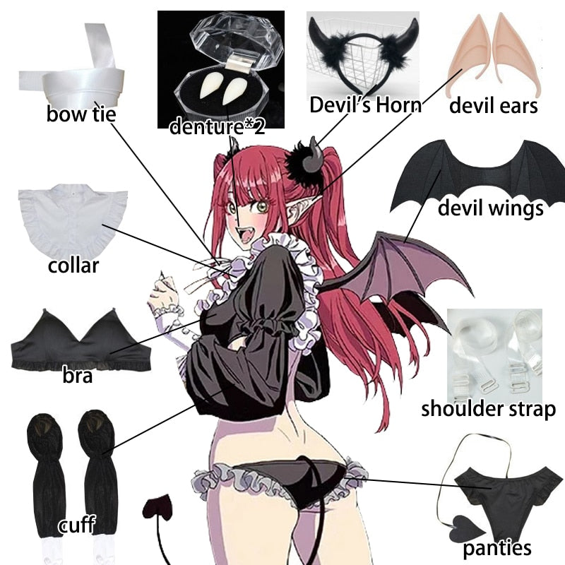 My Dress Up Darling: Marin Kitagawa Red Hair Cosplay Costume – The Cosplay  Warehouse