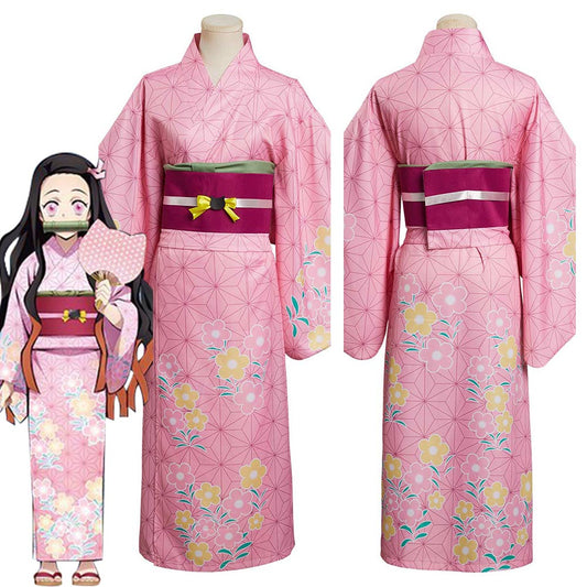 Demon Slayer: Kamado Nezuko (Summer Kimono) Cosplay Costume