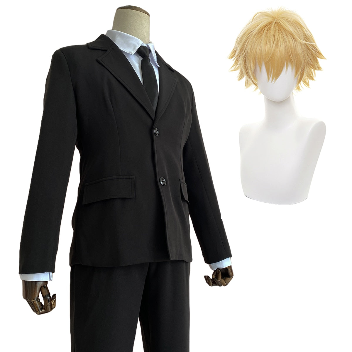 Chainsaw Man: Denji (Black Suit Uniform) Cosplay Costume